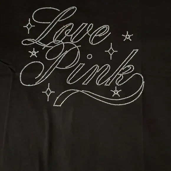 Victoria’s Secret PINK Campus Cotton Bling Tee - Picture 3 of 3